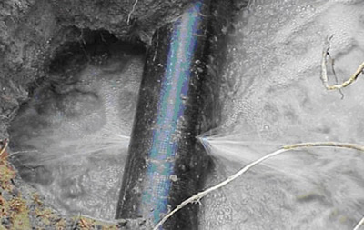 leaking water pipe
